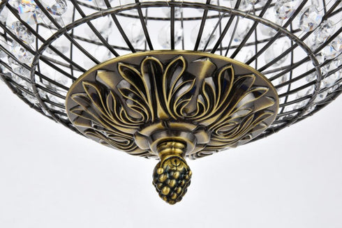 Elegant Lighting Earlene 1 light 12 inch antique bronze pendant Model: LD5025