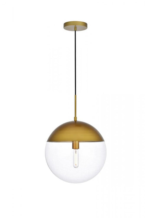 Elegant Lighting Eclipse 1 Light Black Pendant With Frosted White Glass in Black and Frosted White Finish Model: LD6026BK