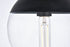 Elegant Lighting Eclipse 1 Light Black plug in pendant With Clear Glass in Black and Clear Finish Model: LDPG6033BK