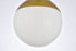 Elegant Lighting Eclipse 1 Light Brass plug in pendant With Frosted White Glass in Brass and Frosted White Finish Model: LDPG6030BR