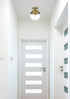 Elegant Lighting Eclipse 10 inch Flush Mount Clear Shade in Chrome in Satin Gold and Clear Finish Model: LD6063SG