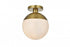 Elegant Lighting Eclipse 10 inch Flush Mount Frosted White Shade in Satin Gold in Satin Gold and Frosted White Finish Model: LD6062SG