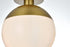 Elegant Lighting Eclipse 10 inch Flush Mount Frosted White Shade in Satin Gold in Satin Gold and Frosted White Finish Model: LD6062SG