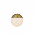 Elegant Lighting Eclipse 10 inch Pendant Frosted White Shade in Satin Gold in Satin Gold and Frosted White Finish Model: LD6032SG