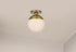 Elegant Lighting Eclipse 12 inch Flush Mount Frosted White Shade in Satin Gold in Satin Gold and Frosted White Finish Model: LD6056SG