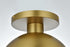 Elegant Lighting Eclipse 12 inch Flush Mount Frosted White Shade in Satin Gold in Satin Gold and Frosted White Finish Model: LD6056SG