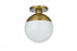 Elegant Lighting Eclipse 12 inch Flush Mount Frosted White Shade in Satin Gold in Satin Gold and Frosted White Finish Model: LD6056SG