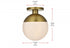Elegant Lighting Eclipse 12 inch Flush Mount Frosted White Shade in Satin Gold in Satin Gold and Frosted White Finish Model: LD6056SG
