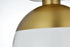 Elegant Lighting Eclipse 12 inch Flush Mount Frosted White Shade in Satin Gold in Satin Gold and Frosted White Finish Model: LD6056SG