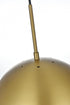 Elegant Lighting Eclipse 12 inch Pendant Clear Shade in Chrome in Satin Gold and Clear Finish Model: LD6039SG