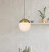 Elegant Lighting Eclipse 12 inch Pendant Frosted White Shade in Satin Gold in Satin Gold and Frosted White Finish Model: LD6038SG