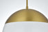 Elegant Lighting Eclipse 12 inch Pendant Frosted White Shade in Satin Gold in Satin Gold and Frosted White Finish Model: LD6038SG