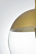 Elegant Lighting Eclipse 14 inch Pendant Clear Shade in Chrome in Satin Gold and Clear Finish Model: LD6045SG