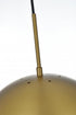 Elegant Lighting Eclipse 14 inch Pendant Clear Shade in Chrome in Satin Gold and Clear Finish Model: LD6045SG
