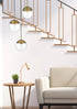 Elegant Lighting Eclipse 18 inch Pendant Clear Shade in Chrome in Satin Gold and Clear Finish Model: LD6069SG