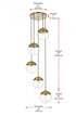 Elegant Lighting Eclipse 18 inch Pendant Clear Shade in Chrome in Satin Gold and Clear Finish Model: LD6075SG