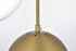 Elegant Lighting Eclipse 18 inch Pendant Clear Shade in Chrome in Satin Gold and Clear Finish Model: LD6075SG