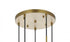 Elegant Lighting Eclipse 18 inch Pendant Clear Shade in Chrome in Satin Gold and Clear Finish Model: LD6075SG