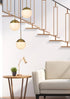 Elegant Lighting Eclipse 18 inch Pendant Frosted White Shade in Satin Gold in Satin Gold and Frosted White Finish Model: LD6068SG