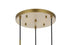 Elegant Lighting Eclipse 18 inch Pendant Frosted White Shade in Satin Gold in Satin Gold and Frosted White Finish Model: LD6068SG