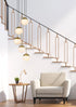 Elegant Lighting Eclipse 18 inch Pendant Frosted White Shade in Satin Gold in Satin Gold and Frosted White Finish Model: LD6074SG