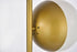 Elegant Lighting Eclipse 2 Lights Brass Floor Lamp With Frosted White Glass in Brass and Frosted White Finish Model: LD6114BR