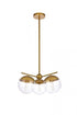 Elegant Lighting Eclipse 3 Lights Black Pendant With Frosted White Glass in Black and Frosted White Finish Model: LD6128BK