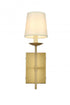 Elegant Lighting Eclipse 4.5 inch Wall Sconce in Satin Gold in Satin Gold and White Finish Model: LD6102W4SG
