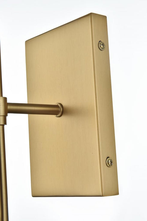 Elegant Lighting Eclipse 4.5 inch Wall Sconce in Satin Gold in Satin Gold and White Finish Model: LD6102W4SG