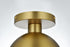Elegant Lighting Eclipse 8 inch Flush Mount Clear Shade in Chrome in Satin Gold and Clear Finish Model: LD6051SG