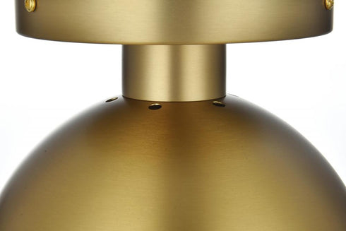 Elegant Lighting Eclipse 8 inch Flush Mount Clear Shade in Chrome in Satin Gold and Clear Finish Model: LD6051SG