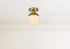 Elegant Lighting Eclipse 8 inch Flush Mount Frosted White Shade in Satin Gold in Satin Gold and Frosted White Finish Model: LD6050SG