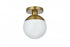 Elegant Lighting Eclipse 8 inch Flush Mount Frosted White Shade in Satin Gold in Satin Gold and Frosted White Finish Model: LD6050SG