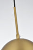 Elegant Lighting Eclipse 8 inch Pendant Clear Shade in Chrome in Satin Gold and Clear Finish Model: LD6027SG