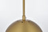 Elegant Lighting Eclipse 8 inch Pendant Clear Shade in Chrome in Satin Gold and Clear Finish Model: LD6027SG