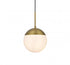 Elegant Lighting Eclipse 8 inch Pendant Frosted White Shade in Satin Gold in Satin Gold and Frosted White Finish Model: LD6026SG