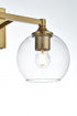 Elegant Lighting Eero 16 inch Wall Sconce in Satin Gold in Satin Gold and Clear Finish Model: LD7308W16SG