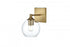 Elegant Lighting Eero 6 inch Wall Sconce in Satin Gold in Satin Gold and Clear Finish Model: LD7308W6SG