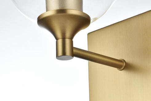 Elegant Lighting Eero 6 inch Wall Sconce in Satin Gold in Satin Gold and Clear Finish Model: LD7308W6SG