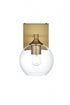 Elegant Lighting Eero 6 inch Wall Sconce in Satin Gold in Satin Gold and Clear Finish Model: LD7308W6SG