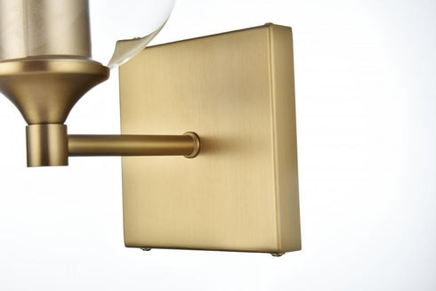 Elegant Lighting Eero 6 inch Wall Sconce in Satin Gold in Satin Gold and Clear Finish Model: LD7308W6SG