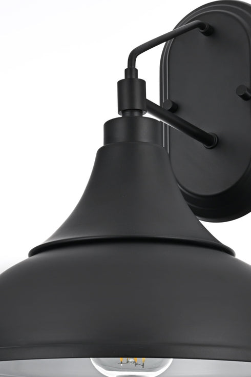 Elegant Lighting Elian 1 Light Wall Sconce W11 Inch xH13.5 Inch xE12 Inch in Black Model: OD804W14BK