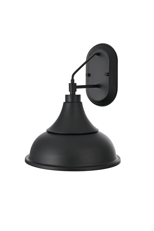 Elegant Lighting Elian 1 Light Wall Sconce W11 Inch xH13.5 Inch xE12 Inch in Black Model: OD804W14BK