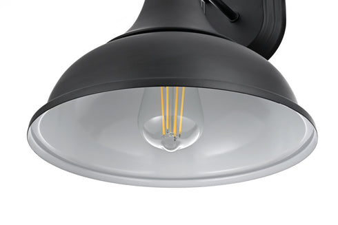Elegant Lighting Elian 1 Light Wall Sconce W11 Inch xH13.5 Inch xE12 Inch in Black Model: OD804W14BK