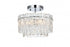 Elegant Lighting Emilia 12 inch Flush Mount in Chrome in Chrome and Clear Finish Model: 1780F12C