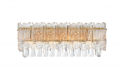 Elegant Lighting Emilia 19 inch Wall Sconce in Chrome in Chrome and Clear Finish Model: 1780W19C