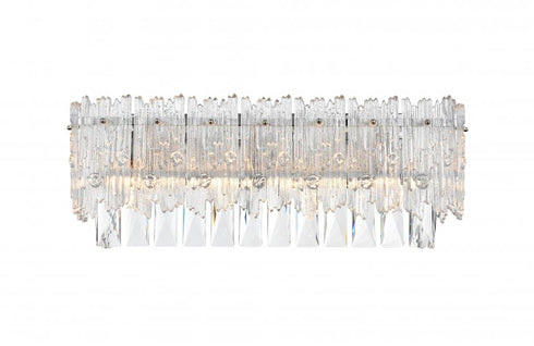 Elegant Lighting Emilia 19 inch Wall Sconce in Chrome in Chrome and Clear Finish Model: 1780W19C