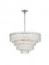Elegant Lighting Emilia 25 inch Chandelier in Chrome in Chrome and Clear Finish Model: 1780D25C