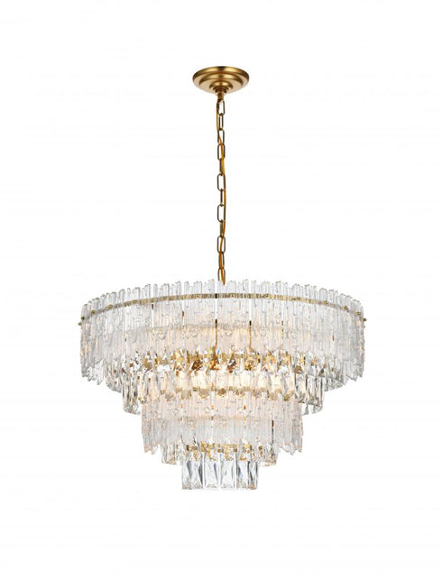Elegant Lighting Emilia 25 inch Chandelier in Chrome in Chrome and Clear Finish Model: 1780D25C