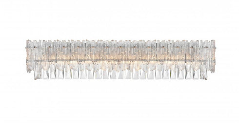 Elegant Lighting Emilia 34.5 inch Wall Sconce in Satin Gold in Satin Gold and Clear Finish Model: 1780W35SG